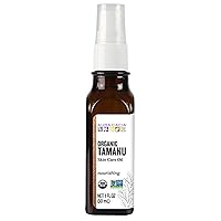 Aura Cacia Organic Natural Skin Care, Nourishing Tamanu Oil, 1 fluid ounce bottle
