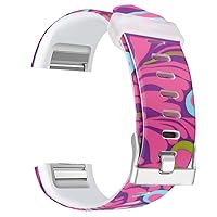 Soft Silicone Patterned Sport Strap for Fitbit Charge 2