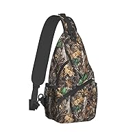 Cold Tree Camouflage Print Crossbody Backpack Shoulder Bag Cross Chest Bag For Travel, Hiking Gym Tactical Use