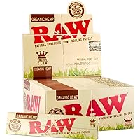 Raw Unrefined Classic 1.25 1 1/4 Size Cigarette Rolling Papers, 50 Count (Pack of 4)