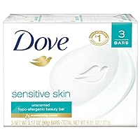 Dove Beauty Bar Sensitive Skin 3.17 oz, 3 Bar (Pack of 4)