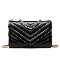 Women Small Quilted Crossbody Bags Stylish Designer Evening Bag Clutch Purses and Handbags with Chain Shoulder Strap
