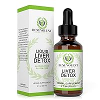 Liver Cleanse – Organic Milk Thistle and Natural Herbal Blend. Potent Liquid Drops for Gallbladder Detox – Great Taste | 2X Absorption | 100% Alcohol and Gluten Free. Large 2oz Bottle.