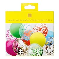 Talking Tables Rainbow Confetti Balloons Each Pack Contains 12 Assorted Colours with 15m of Paper Ribbon 30cm when inflated