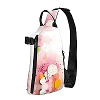 Polyester Fiber Waterproof Waist Bag -Backpack 4 Pocket Compartments Ideal for Outdoor Activities Color fragment paper