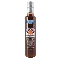 Giusto Sapore Fig Sweet Fruit Italian Vinegar - Premium All Natural Infused Gluten Free Gourmet Brand - Imported from Italy and Family Owned - 8.5oz