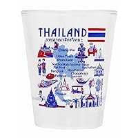 Thailand Landmarks and Icons Collage Shot Glass