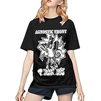 Agnostic Front Baseball T Shirt Female Casual Tee Summer Round Neck Short Sleeves Clothes Black