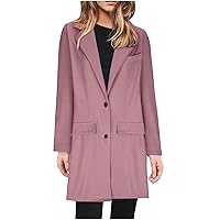 Women's 2024 Long Blazers Dressy Casual Lightweight Business Jacket Button Notch Lapel Blazer Coat for Office Work