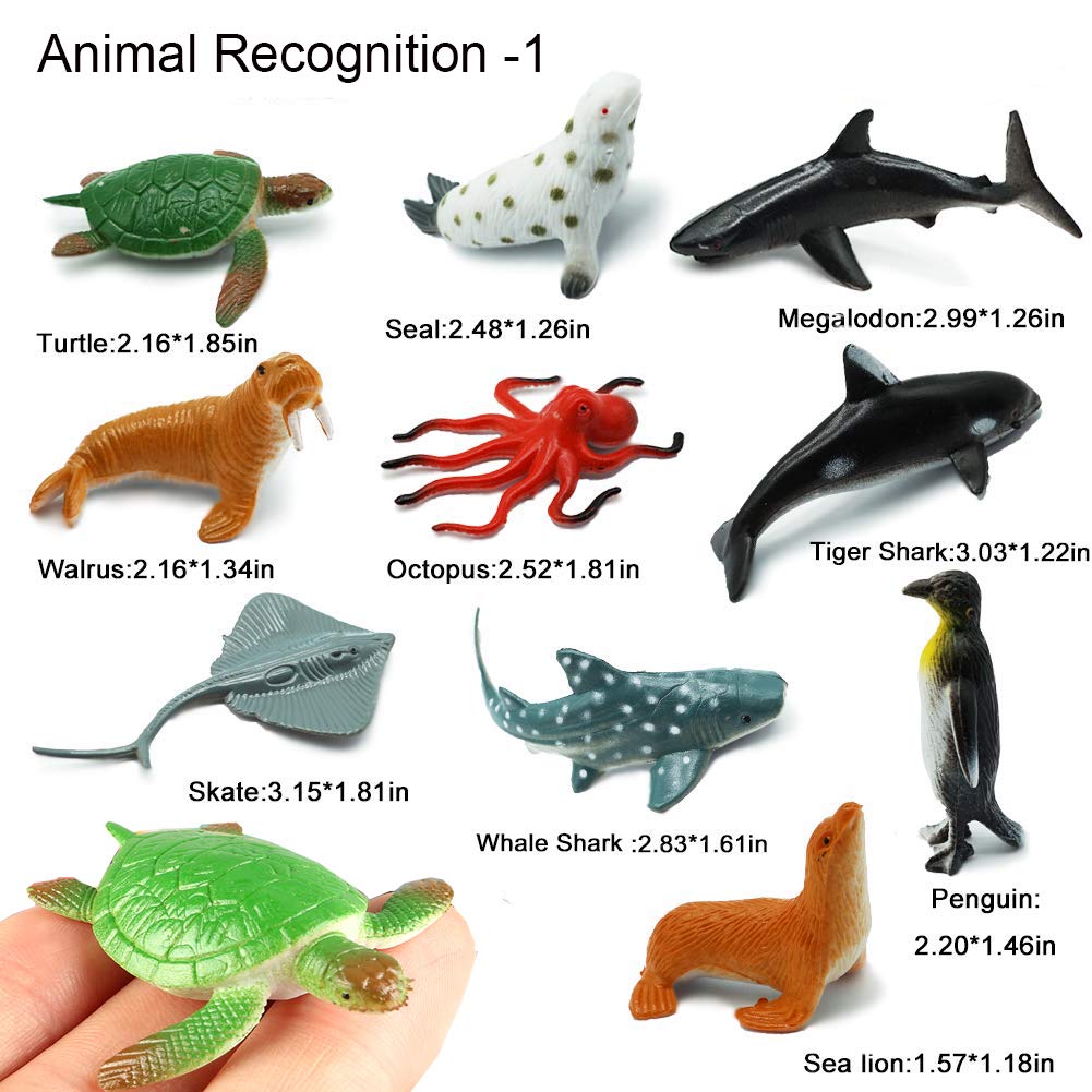 Mua Sea Ocean Animals Plastic Pool Toys Set (24 Pack) for Party Favor  Supplies - Display Model Play Set Realistic Deep Sea Animal Figures  Birthday Gifts with Turtle Octopus Shark for Children