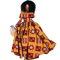 African Long Maxi Dresses for Women Off Shoulder Wax Attire Party Wedding Dress Print A Line Dress