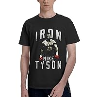 Men's T Shirt Cotton Sleeve Crewneck T-Shirt Classic Graphic Tees Clothes Top Black