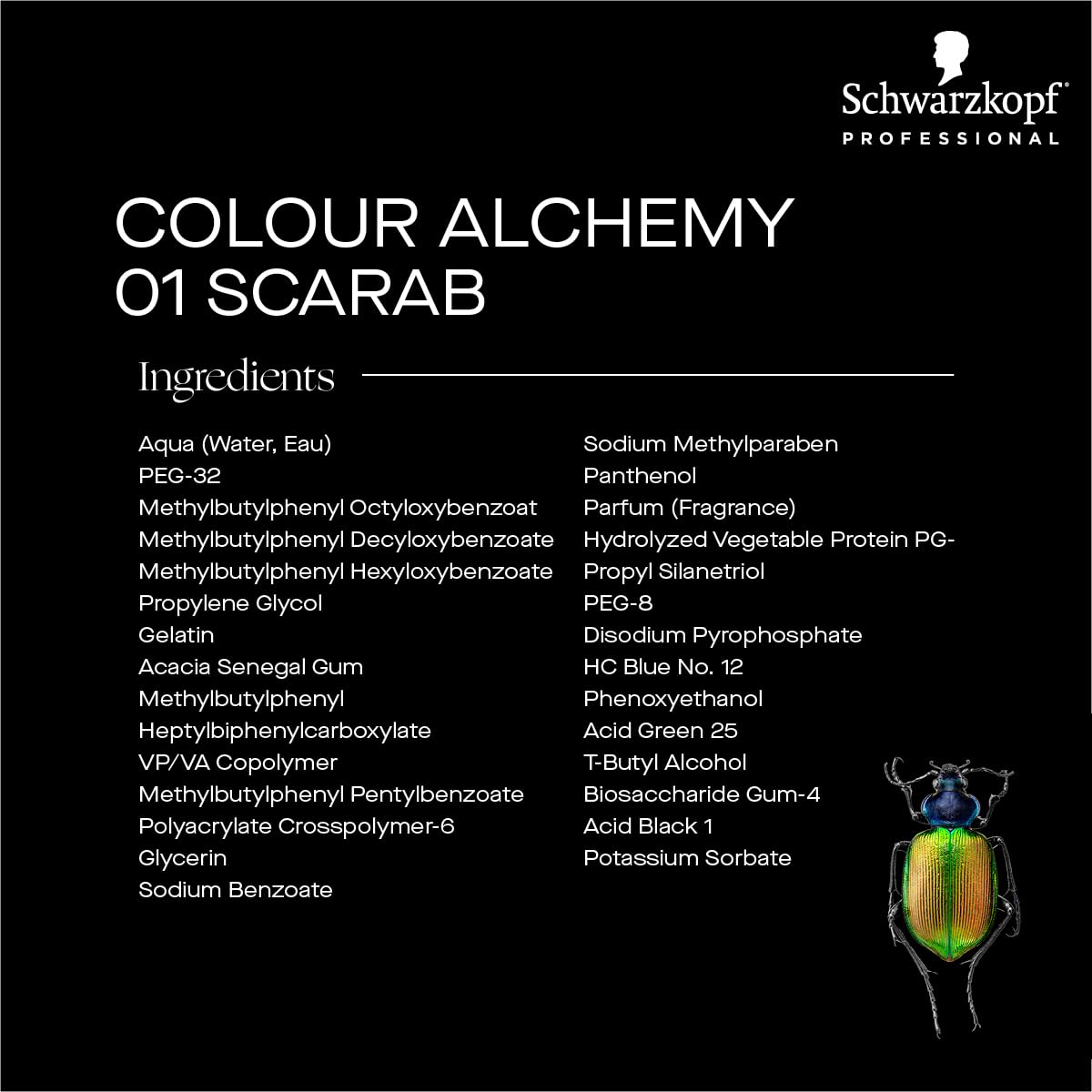THEUNSEEN COLOUR ALCHEMY – Holographic Temporary Hair Color Gel Cream – Heat Activated Hair Dye for Iridescent Effects – Heat-Reactive Technology, 01 Scarab