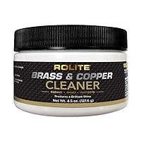 Rolite Brass & Copper Cleaner (4.5oz) Instant Cleaning & Tarnish Removal on Railings, Elevators, Fixtures, Hotels, Cruise Ships, Office Buildings