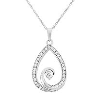 1/4 CTTW 10KT White Gold Diamond necklace