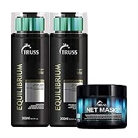 TRUSS Equilibrium Shampoo and Conditioner Set Bundle with Net Hair Mask
