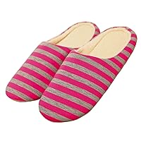 Unisex half-pack heeled silent cotton slippers,indoor home wooden floor non-slip slippers