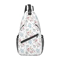 Wildflower Floral Cross Chest Bag Diagonally Travel Backpack, Light Travel, Hiking Single Shoulder Bag