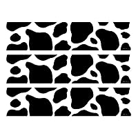 Traditional Black & White Cow Pattern Edible Cake Border Strips-3-2.5