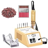 Subay Professional Electric Nail Drill Machine, 30,000RPM Electrical Nail Efile Kit for Acrylic Nails, Gel Nails, Manicure Pedicure Polishing Tools for Professional Salon Use, Golden