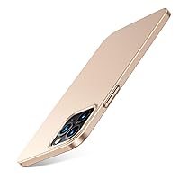 TORRAS Slim Fit Compatible for iPhone 12 Pro Max Case Ultra-Thin [2nd Gen] Lightweight Full Protection Hard PC for iPhone 12 Pro Max Phone Case with Comfortable Grip 6.7 inch, Bell Gold