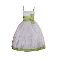 Dressy Daisy Girls' Silver Dots Wedding Flower Girl Pageant Party Occasion Dress