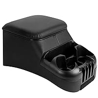 Center Console for Truck Bench Seats, Vehicle Organizer, Medium, Made in USA (Black)