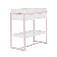 av2023-Dream nontoxic strap-3b688703 Arlo Changing Table in Blush Pink, Made of Solid New Zealand Pinewood, Non-Toxic Finish, Comes with Water Resistant Mattress Pad & Safety Strap