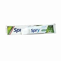 Spry Xylitol Toothpaste 5oz, Fluoride Toothpaste Adult and Kids, Teeth Whitening Toothpaste with Xylitol, Natural Breath Freshening, Mouth Moisturizing Ingredients, Spearmint (Pack of 1)