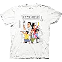 Ripple Junction Bob's Burgers Family Group Hero Pose Adult Crew Neck T-Shirt