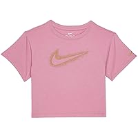 Nike Girl's Shine Pack Boxy Tee (Little Kids) Elemental Pink 6 Little Kid