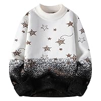 Autumn and Winter Simple Youth Casual Versatile Jacquard Plus Velvet Thickened Loose Pullover
