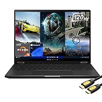 ASUS ROG Flow X13 Gaming Laptop, 13.4” FHD 120Hz Touch Display, AMD 8-core Ryzen 9 7940HS, 16GB DDR5, 1TB PCIe 4.0, Backlit KB, WiFi 6E, Bluetooth, Webcam, USB-C, HDMI, SPS HDMI Cable, Win 11 Pro