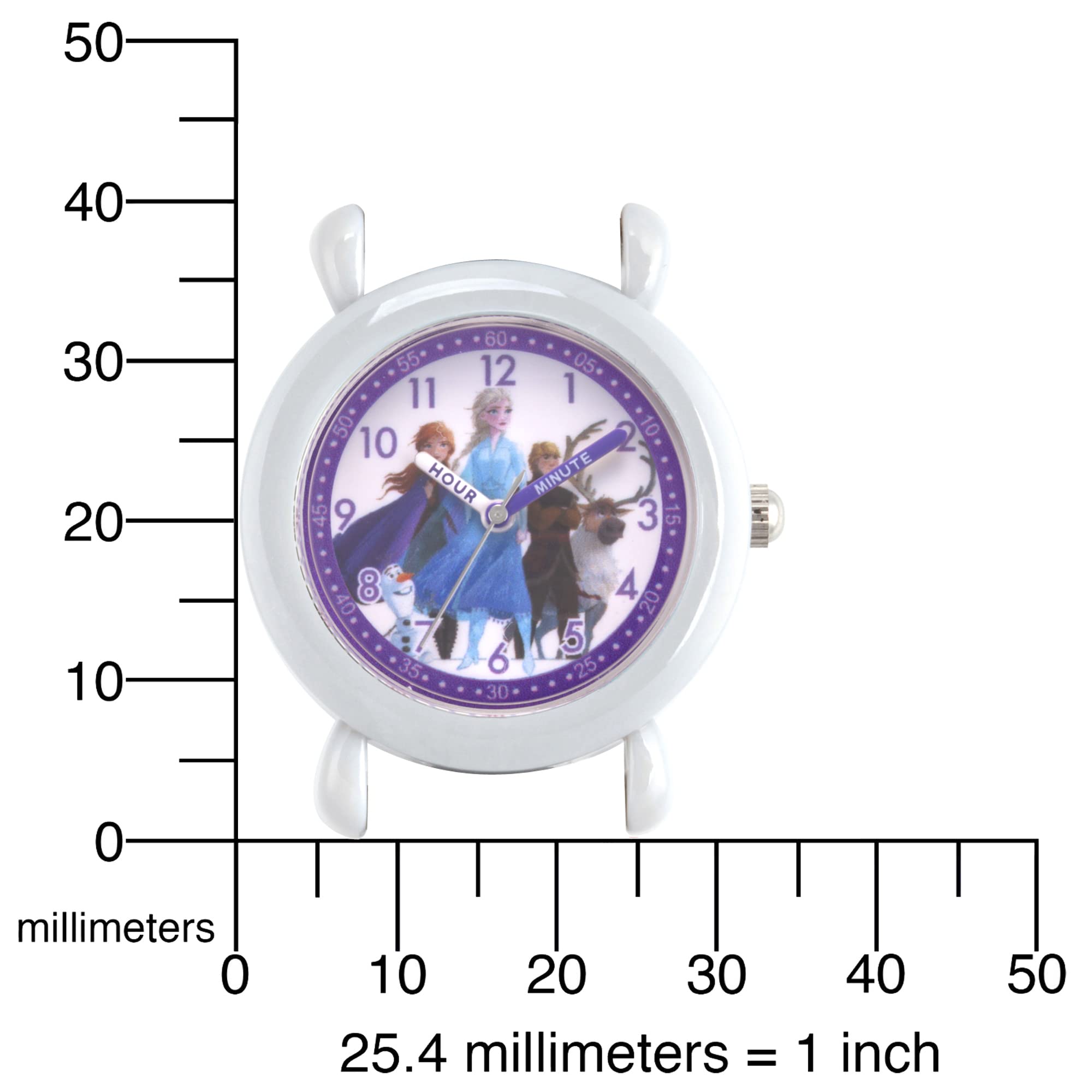 Disney Frozen Kids' Plastic Time Teacher Analog Quartz Silicone Strap Watch