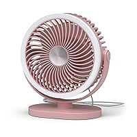 Fan LightPortable Camping Fan With Night Light Ceiling Fan 360 Degree Rotation Quiet Electric Fan USB Powered Fan For Desktop