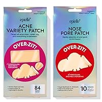Epielle Acne Variety Patch Over-Zit All Over Face and Save My Nose - The Ultimate Hydrocolloid Solution of Acne Patch (84 patches + 10 Nose patches) Acne Pimple Patches Blemish Patches