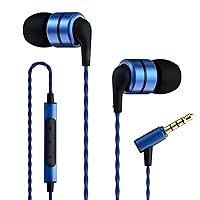 SoundMAGIC E80C Wired Earbuds with Microphone HiFi Stereo Audiophile Earphones Noise Isolating in Ear Headphones Comfortable Fit Super Bass Blue