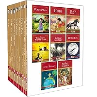 Best of Classics for Children (Set of 8 Books) - Peter Pan, Heidi, The Wonderful Wizard of OZ, The Railway Children, Black Beauty, Pollyanna, The Secret Garden, The Little Prince
