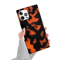 for iPhone 12 Pro Max Case Square for Women, Slim Fit Luxury Tortoise Design Thin Flexible Soft Tup Silicone Gel Bumper Cover Phone Shell Protective Glossy Cool Girly Square Edge Case Cute