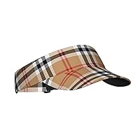 Classic Tartan Plaid Sun Hat for Men and Women Sports Beach Golf Running Hiking Adjustable Cap