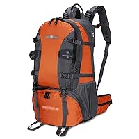 60L Extra Large Hiking Camping Backpack, Resin mesh backpack system, breathable with Rain Cover Included for Work,Travel, Hiking, Camping,F