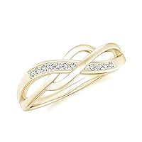 Natural 1mm Diamond Promise Ring for Women Girls in Sterling Silver / 14K Solid Gold