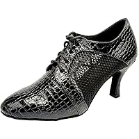 Womens Ballroom Dance Shoes Latin Tango Swing Jazz 3IN Social Heels Jazz Sneaker Closed Toe Custom Heel
