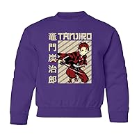 Animation Boy Tanjiro Like A Samurai Youth Crewneck Sweater