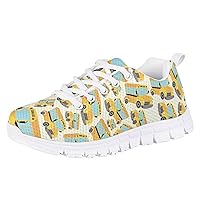 PZZ BEACH Kids Running Shoes Sport Active School Sneakers for Girls Boys Travel Athletic Trainers