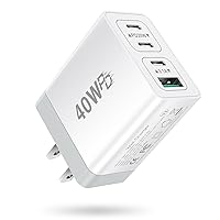 USB C Charger Block 40W Type C Fast Charging Blocks Multiport USB Wall Charger Plug Power Adapter Outlet Phone Accessories 4Port for iPhone 15 14 13 12 11 Pro Max XS, iPad, Samsung Tablet (White)