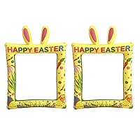Happyyami 2pcs PVC Frame Inflatable Frames Balloons Graduation Inflatable Frame Selfie Photo Booth Easter Party Favors Selfie Picture Frame Prop Decor Decorate Wedding Child