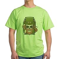 Green T-Shirt St Patricks Irish Skull - Large