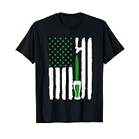 Green Beer USA Flag St. Patrick's Day Beer Lover Men Women T-Shirt