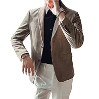 Men Spring Business Blazers, Male Slim Fit Corduroy Suit Jackets, Man Casual Tuxedo Jackets